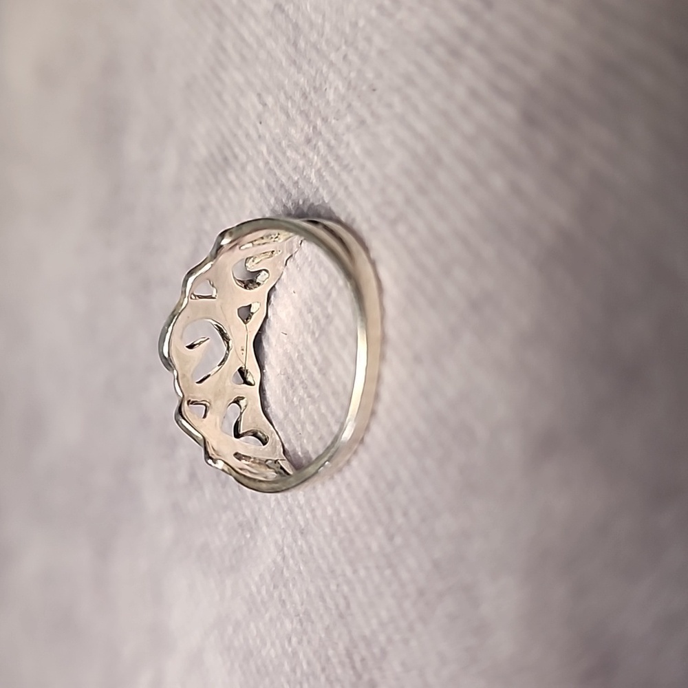 Tiffany & Co. Sterling Silver Triple Heart Paloma Picasso Ring Sz. 4.5 - Picture 4 of 8